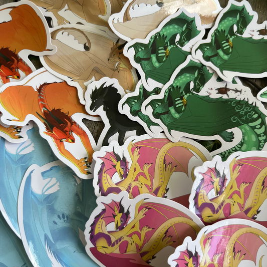 B-Grade Jade Winglet + Peril [Version 2] Wings of Fire 3" Stickers