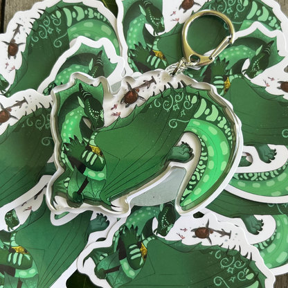 B-Grade Jade Winglet + Peril [Version 2] Wings of Fire 3" Charms