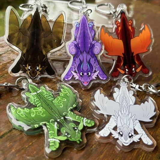 Dragonets of Fire // Wings of Fire 2.5" Epoxy Charms