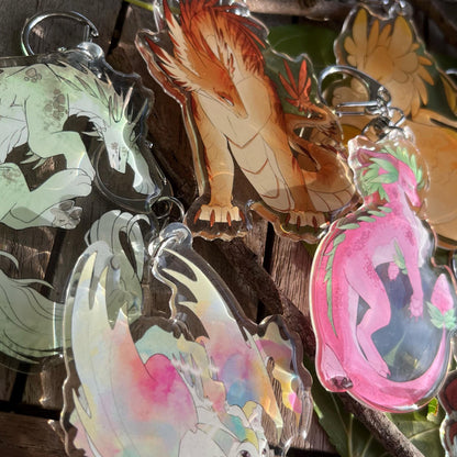 Icecream-Themed Dragons // 3" Epoxy Charms