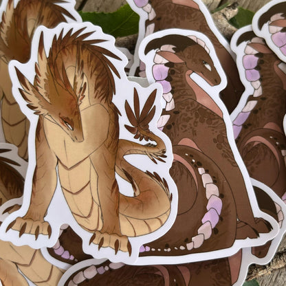 Icecream Themed Dragons // 3" Vinyl Sticker