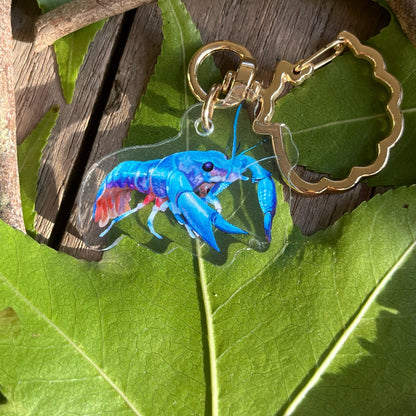 Blue Lobster + Prawn // 1.5" Acrylic Keychains